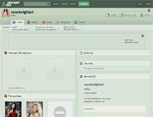 Tablet Screenshot of neonknightart.deviantart.com