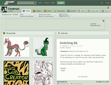 Tablet Screenshot of cindertail.deviantart.com