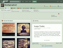 Tablet Screenshot of bleedingcrypticart.deviantart.com