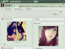 Tablet Screenshot of melanieex.deviantart.com