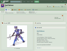 Tablet Screenshot of darktailmon.deviantart.com