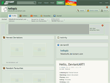 Tablet Screenshot of helloplz.deviantart.com
