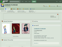 Tablet Screenshot of linebeck-x-linkclub.deviantart.com