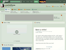 Tablet Screenshot of lonewolfsones.deviantart.com