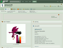 Tablet Screenshot of darksonic55.deviantart.com