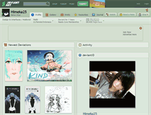 Tablet Screenshot of himeka25.deviantart.com