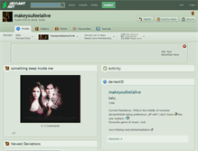 Tablet Screenshot of makeyoufeelalive.deviantart.com