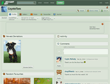 Tablet Screenshot of coyotetoes.deviantart.com
