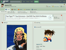 Tablet Screenshot of aaron123.deviantart.com