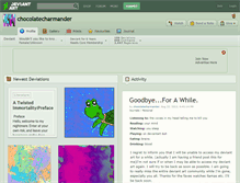 Tablet Screenshot of chocolatecharmander.deviantart.com