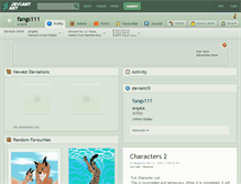 Tablet Screenshot of fangs111.deviantart.com