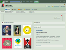 Tablet Screenshot of matthman.deviantart.com