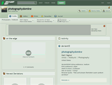 Tablet Screenshot of photographydomine.deviantart.com