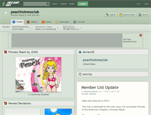 Tablet Screenshot of peachhotnessclub.deviantart.com