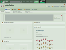 Tablet Screenshot of butterfly5plz.deviantart.com