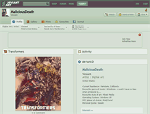 Tablet Screenshot of maliciousdeath.deviantart.com