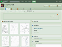 Tablet Screenshot of maria-the-wolf.deviantart.com