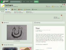 Tablet Screenshot of claydragons.deviantart.com
