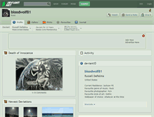 Tablet Screenshot of bloodwolf81.deviantart.com