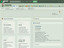 Tablet Screenshot of creamstar.deviantart.com