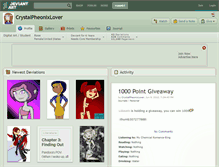 Tablet Screenshot of crystalpheonixlover.deviantart.com