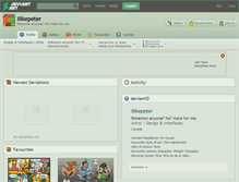 Tablet Screenshot of ilikepeter.deviantart.com