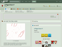 Tablet Screenshot of liltigerchick17.deviantart.com