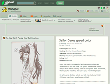 Tablet Screenshot of mistyque.deviantart.com