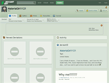 Tablet Screenshot of materiagirl1121.deviantart.com