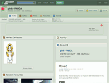 Tablet Screenshot of pink--panda.deviantart.com