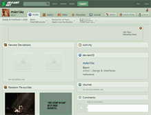 Tablet Screenshot of man1ac.deviantart.com