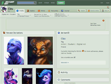 Tablet Screenshot of cizu.deviantart.com