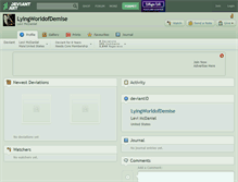 Tablet Screenshot of lyingworldofdemise.deviantart.com