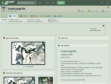 Tablet Screenshot of deathcabgirl86.deviantart.com