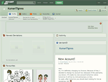 Tablet Screenshot of kumaritigress.deviantart.com