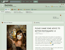 Tablet Screenshot of blackgekko.deviantart.com