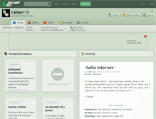Tablet Screenshot of caitlyn113.deviantart.com