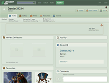 Tablet Screenshot of damian31214.deviantart.com