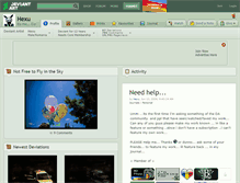 Tablet Screenshot of hexu.deviantart.com