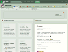 Tablet Screenshot of marelyne.deviantart.com