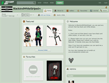 Tablet Screenshot of blackandwhitestriped.deviantart.com