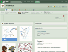 Tablet Screenshot of crazyartistxd.deviantart.com