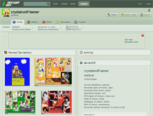 Tablet Screenshot of crystalwolf-tamer.deviantart.com