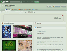 Tablet Screenshot of joesrevolution.deviantart.com