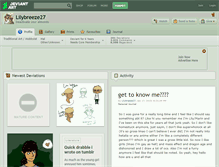 Tablet Screenshot of lilybreeze27.deviantart.com