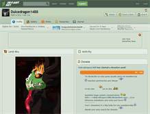 Tablet Screenshot of dulcedragon1488.deviantart.com