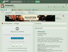 Tablet Screenshot of 49thidentity.deviantart.com