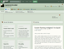 Tablet Screenshot of captainmcshredder.deviantart.com