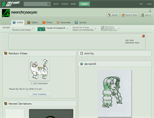 Tablet Screenshot of neonchrysocyon.deviantart.com