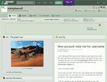 Tablet Screenshot of mintythewolf.deviantart.com